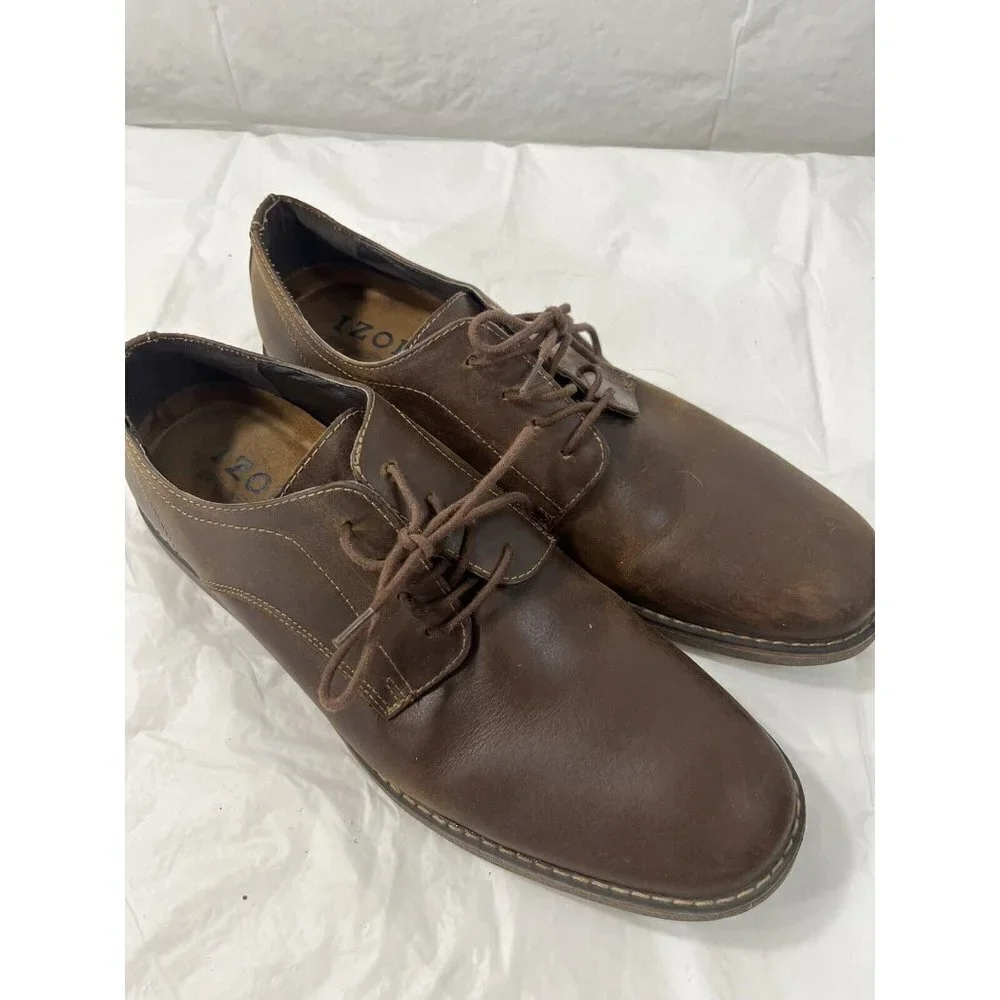 Izod Connor Brown Dress Shoes Size 12 D leather